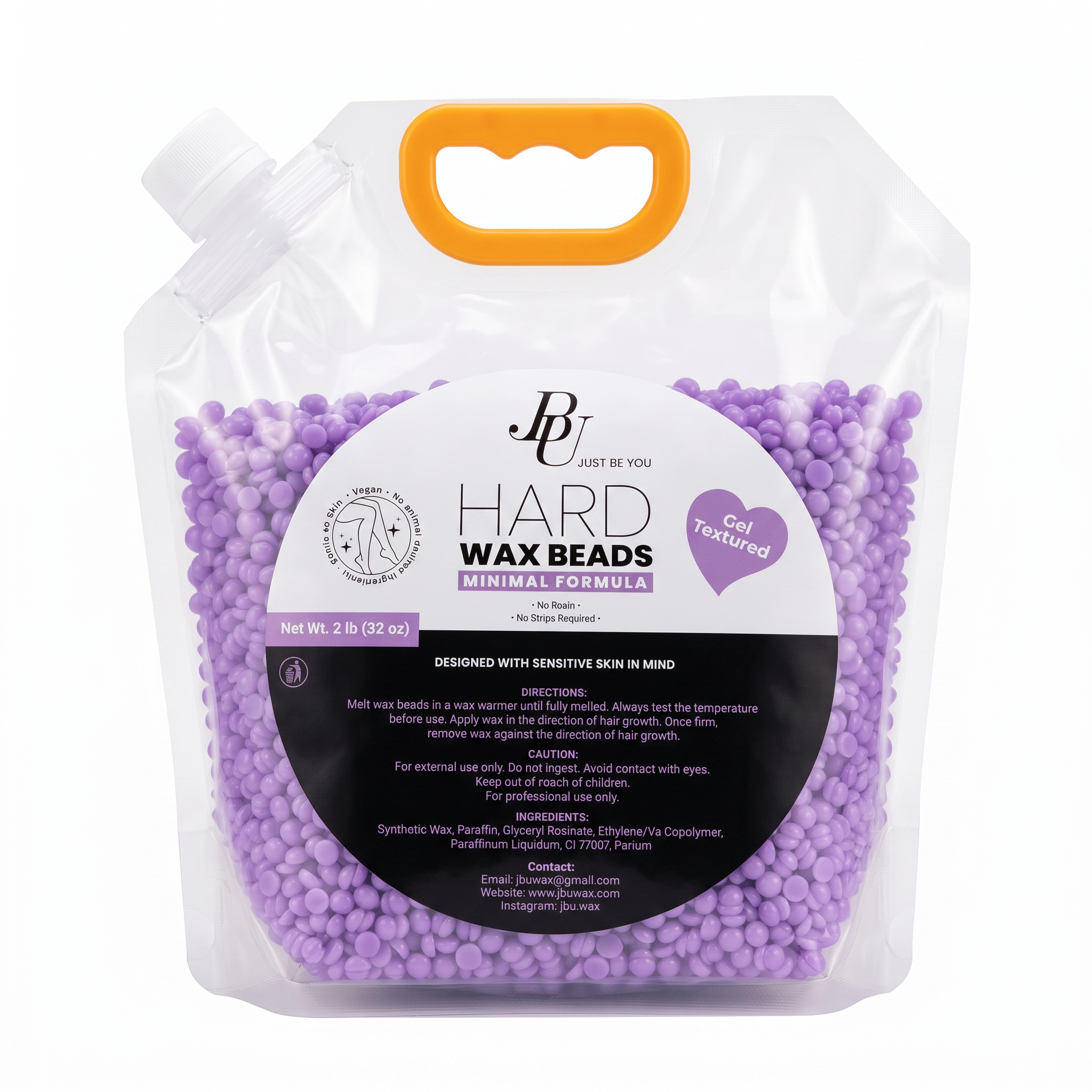 Lavender Gel Hard Wax Beads--2 lb | Rosin-Free