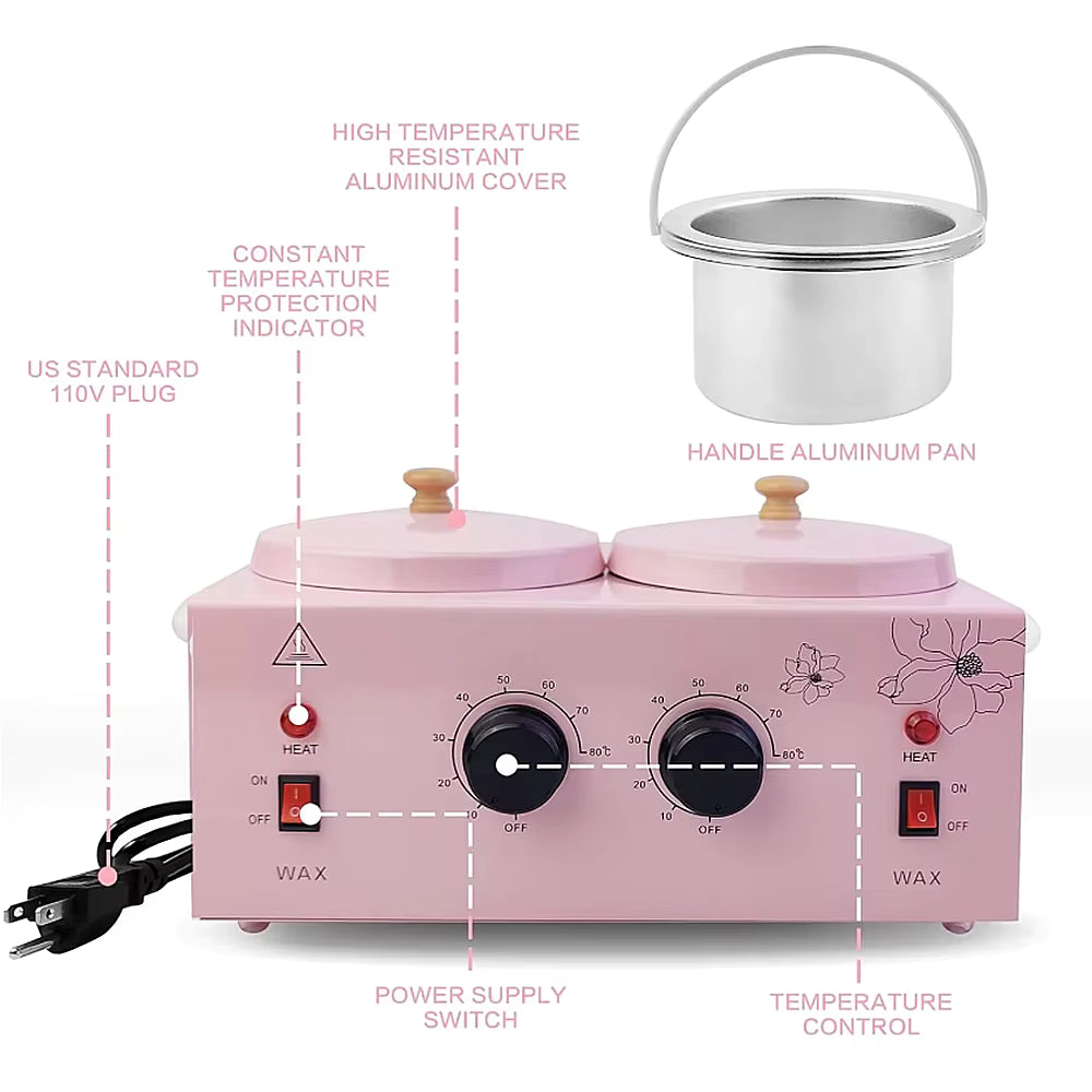 Dual Pot Wax Warmer--Pink