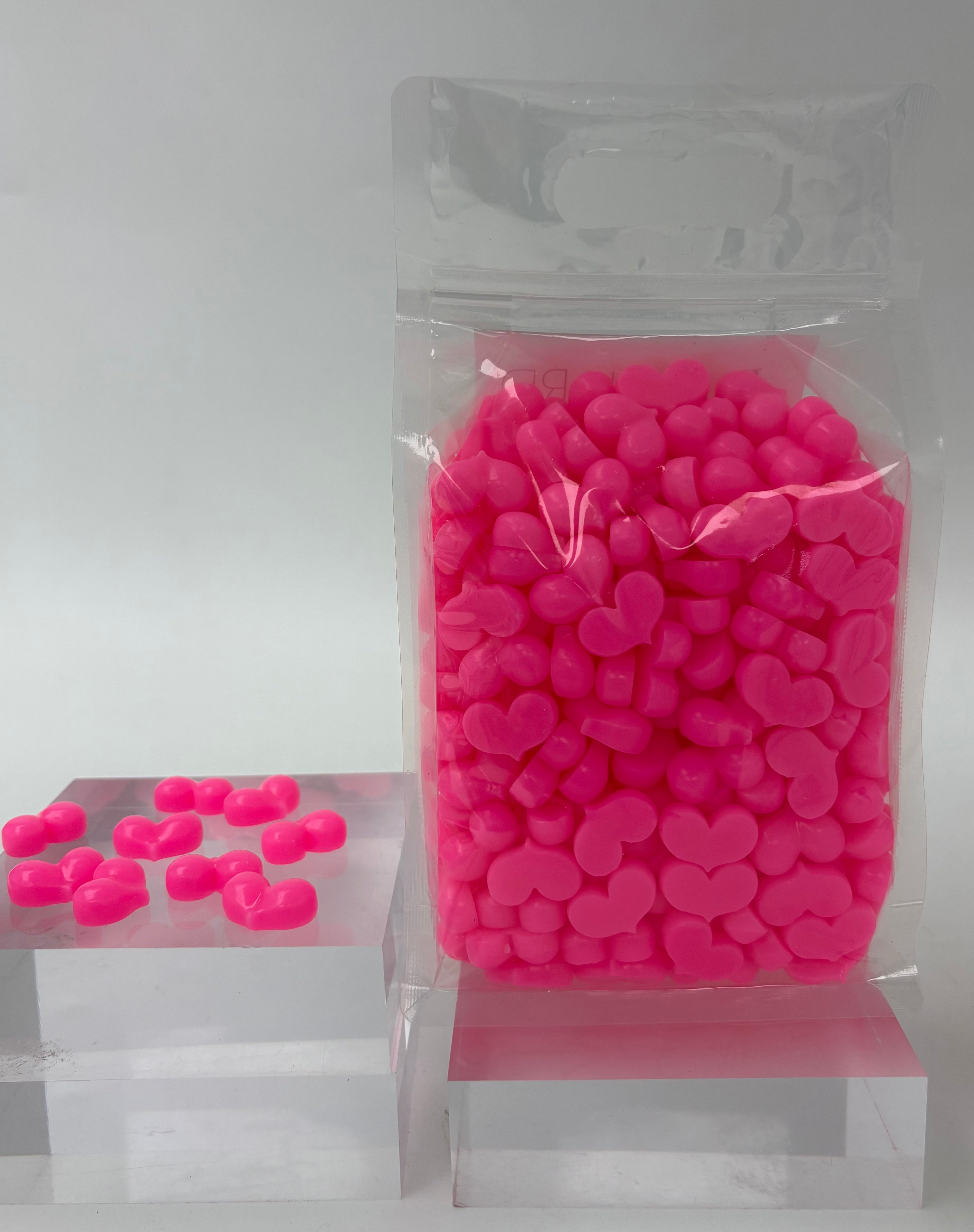 Pink hard wax beads--1 lb