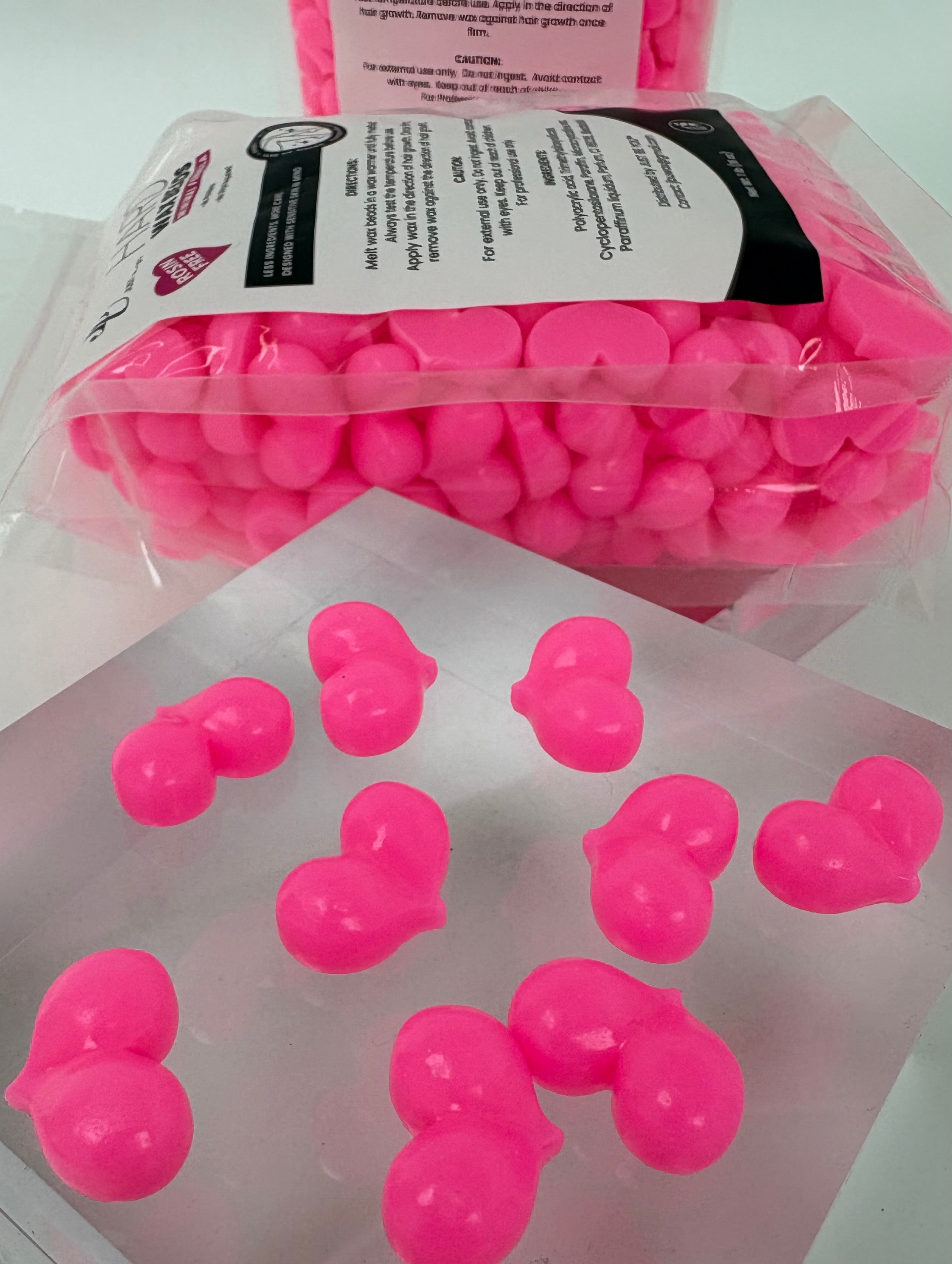 Pink hard wax beads--1 lb