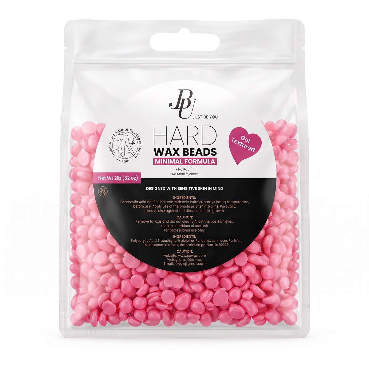 Pink Hard Wax Beads 2 lb |  Rosin-Free | Fragrance-Free